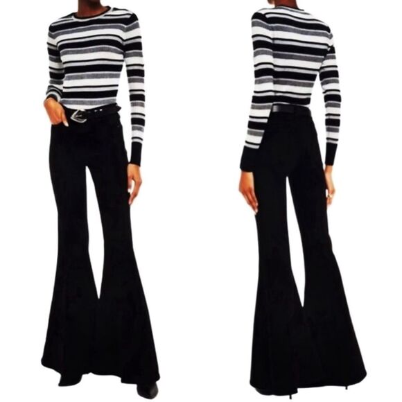 Frame Denim Metallic Striped Rib Knit Sweater - Picture 9 of 16